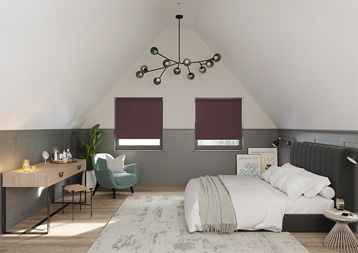 Trinity (Blackout), Plum - Twist&Fit Roller Blind - Image 8
